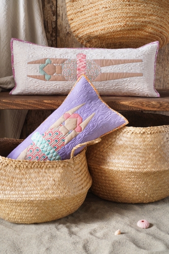 Tilda Patchwork Stoff Baumwolle - Cotton Beach - Ocean Flower Grey